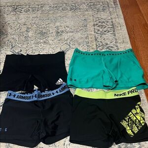 Athletic Compression Shorts Lot – Nike Pro, Under Armour & Adidas (SM/MD)